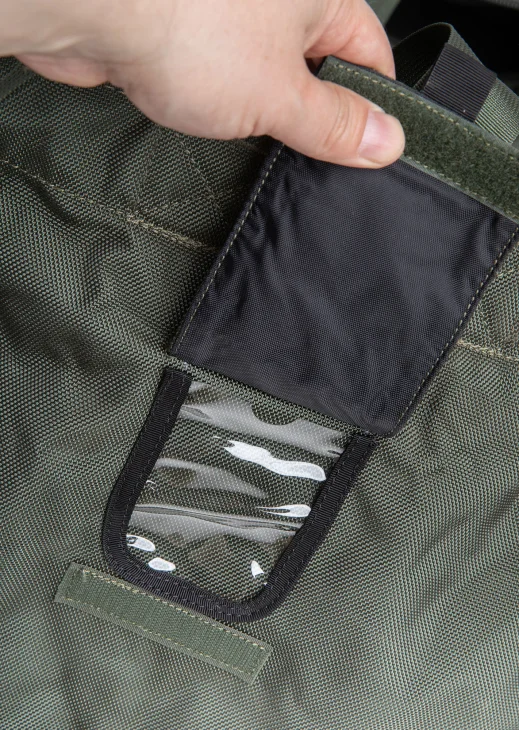 ID pocket with a cover.