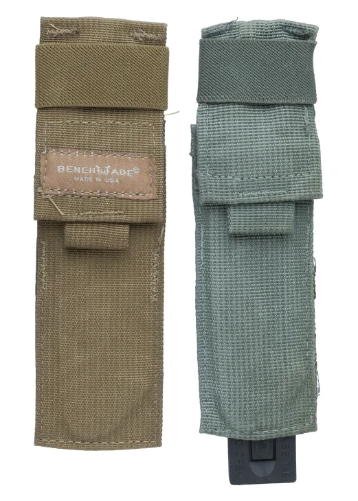 The pouches come in green and coyote brown. Some of the pouches include a MALICE clip, some do not.