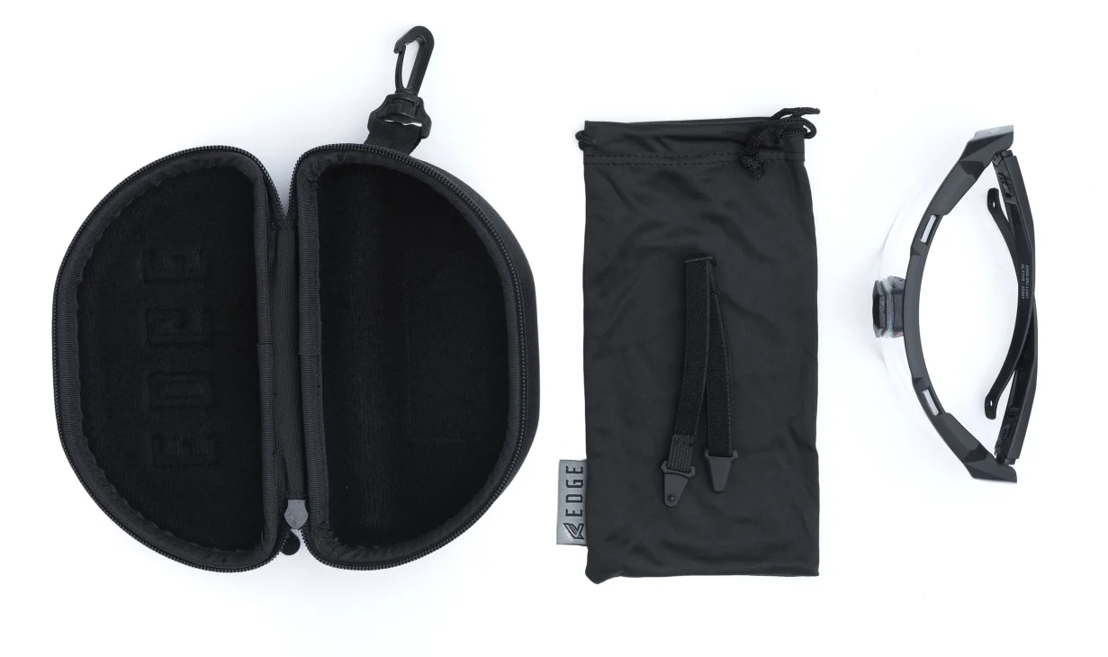 Included: Hard case, neckstrap, pouch, and the glasses.