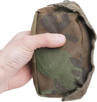 Some pouches are in Woodland camo.