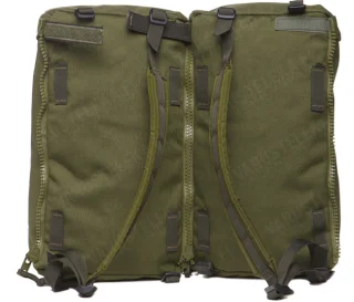 The side pouches connect to form a day pack.