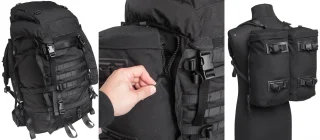 The side pouches can be removed and carried as a daypack. The straps might not be included.