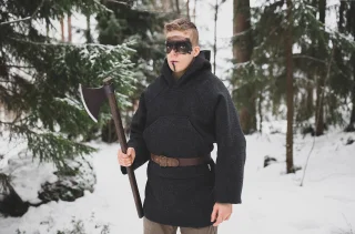 Discontinued Jämä garment, Charcoal color.