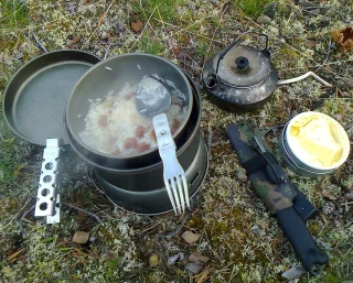 The Trangia in action, the pictured model is the 27-1HA.