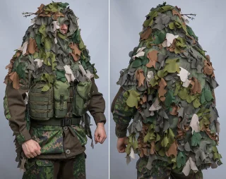 The cloak fits over a medium sized backpack and does not interfere with combat vest pouches.