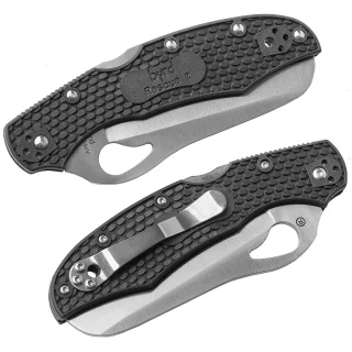 The knife includes a reversible clip that can be set up for right- or left-handed carry.