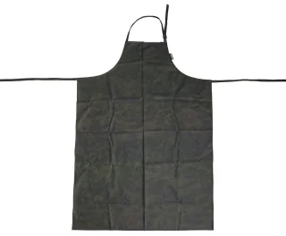 The apron's measurements are 90 x 130 cm (35" x 51") and the straps are 225 cm (88") from one end to the other.