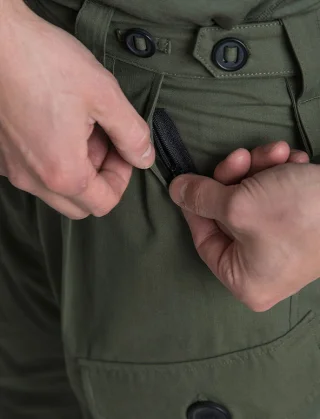 Hidden security pocket with zipper.