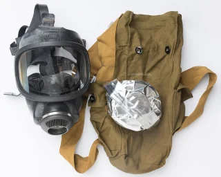 A Russian gas mask pouch is included.