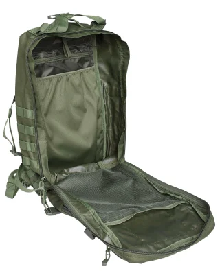 The main compartment opens fully for easy packing and access