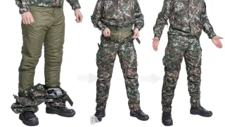 5) Loft Pants are ready and in place. 6) Pull up your camo pants. 7) All done! And without ever removing your pants and footwear!