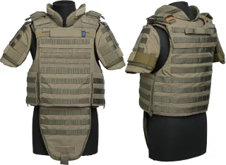 Tacticum Vest with added groin, upper arm and neck/shoulder protection.