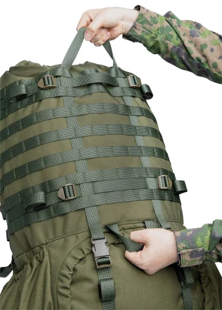 Fixed carry handles of the main bag.