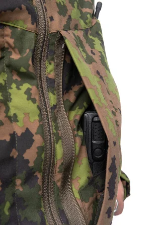 Radio pouches inside chest pockets.