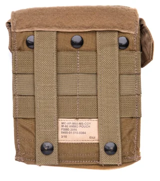 Standard MOLLE/PALS attachment and some extra rows for special needs.