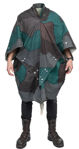 Used here in poncho form. Pictured here is an unused example.