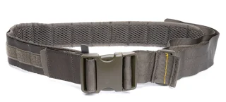 Padded and stiffened equipment belt.