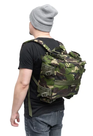 The daypack can be used as a big general purpose pouch or separately.