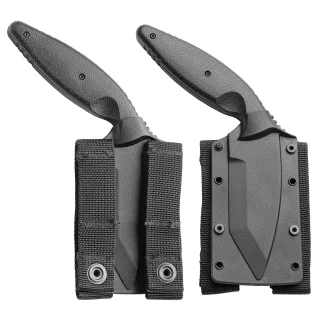 The knife comes with a sheath that can be set for carrying on either side.