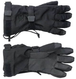 The gloves have detachable wrist straps.