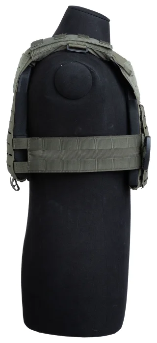 Cummerbund has a plastic reinforcement running inside, which makes the cummerbund more rigid. The ballistic plates are sold separately.