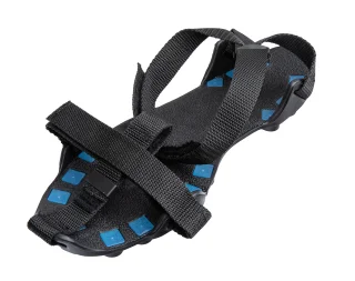  The sturdy Velcro attachment fits most shoes and boots.