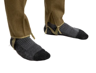 These foot loops will keep your pant legs in order.