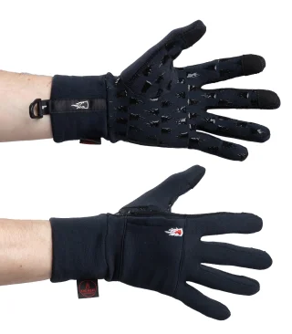 Merino wool liner gloves designed for very cold winters but that can also be used on their own when the weather is milder. 