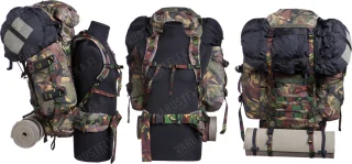 Examples of kit slapped on the ruck. Sleeping bag and mat not included.