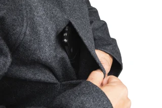 There is a small pocket inside the big front pocket.