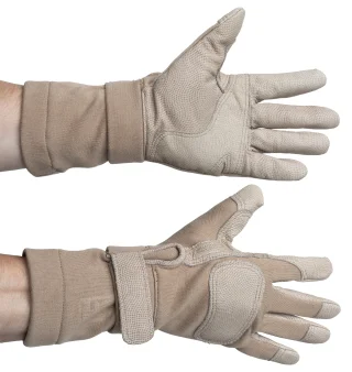 USMC FROG Flame and Cut Resistant Combat Gloves, Desert Tan, Unissued