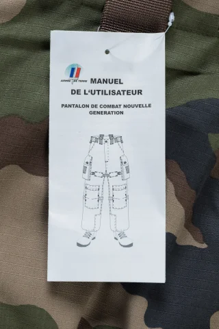 Some of the pants include a manual of operation.