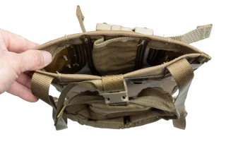 Tubular holster visible inside of main compartment.