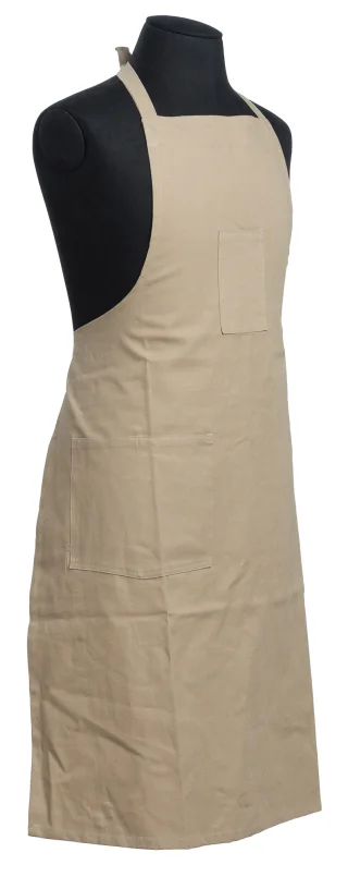 With this Khaki apron on, you can cook rattlesnake in the desert without having to fear enemy spotters.