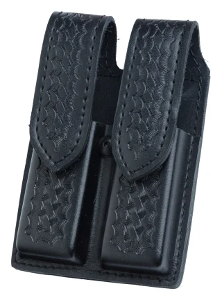 Safariland 77 Double Pistol Magazine Pouch, Size 3, Basket Weave, Unissued