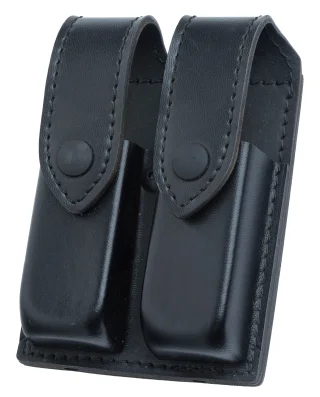 Safariland 77 Double Pistol Magazine Pouch, Size 5, Plain Black, Unissued