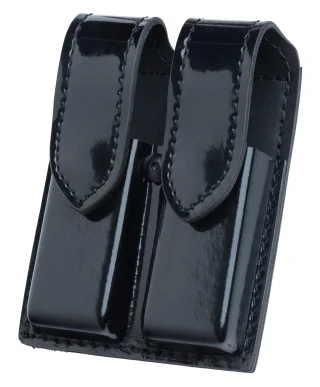 Safariland 77 Double Pistol Magazine Pouch, Size 7, High Gloss Black, Unissued