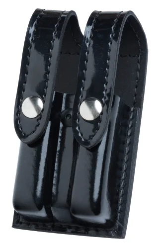 Safariland 78 Slimline  Double Pistol Magazine Pouch, Size 6, High Gloss Black, Unissued