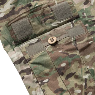 Large cargo pockets with a velcro and button closure