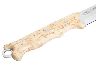 Very pretty curly birch handle.