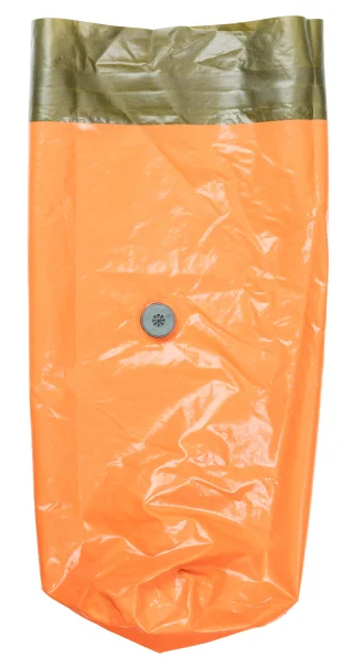 Orange colored insides for emergency signaling.