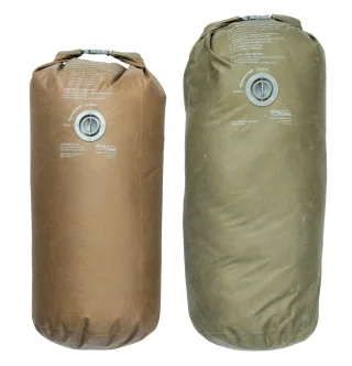 Side-by-side comparison with the larger OD green ILBE sack.