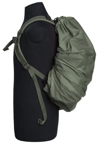 Medium size rain cover on modded Särmä TST CP15 with side pouches attached