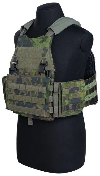 Quarter Flaps attach to the SCARAB LT plate carrier front plate bag sides with One-Wrap fingers. They have a front flap opening under which the shorter SCARAB cummerbund attaches (sold separately).