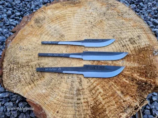 From top: Puukko 77, Puukko 105, and Patrol 90 without the handle.